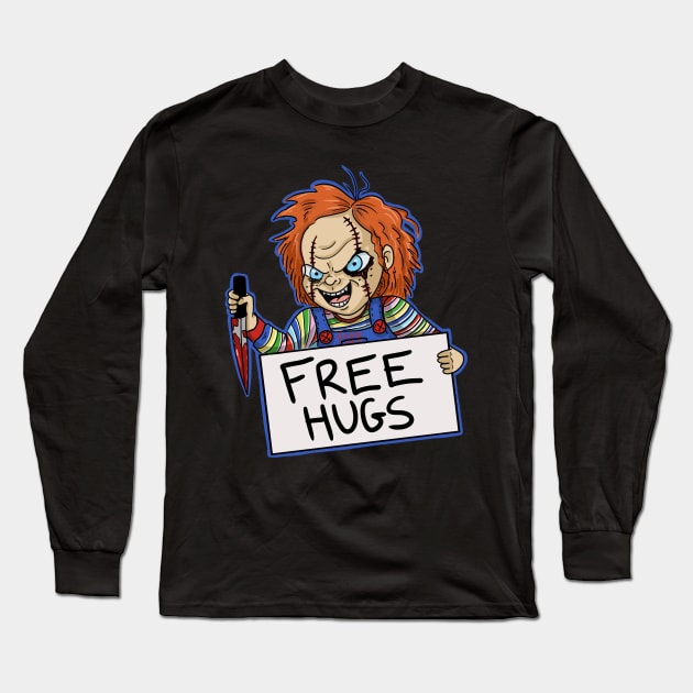 Free Hugs Chucky Long Sleeve T-Shirt by Bat13SJx